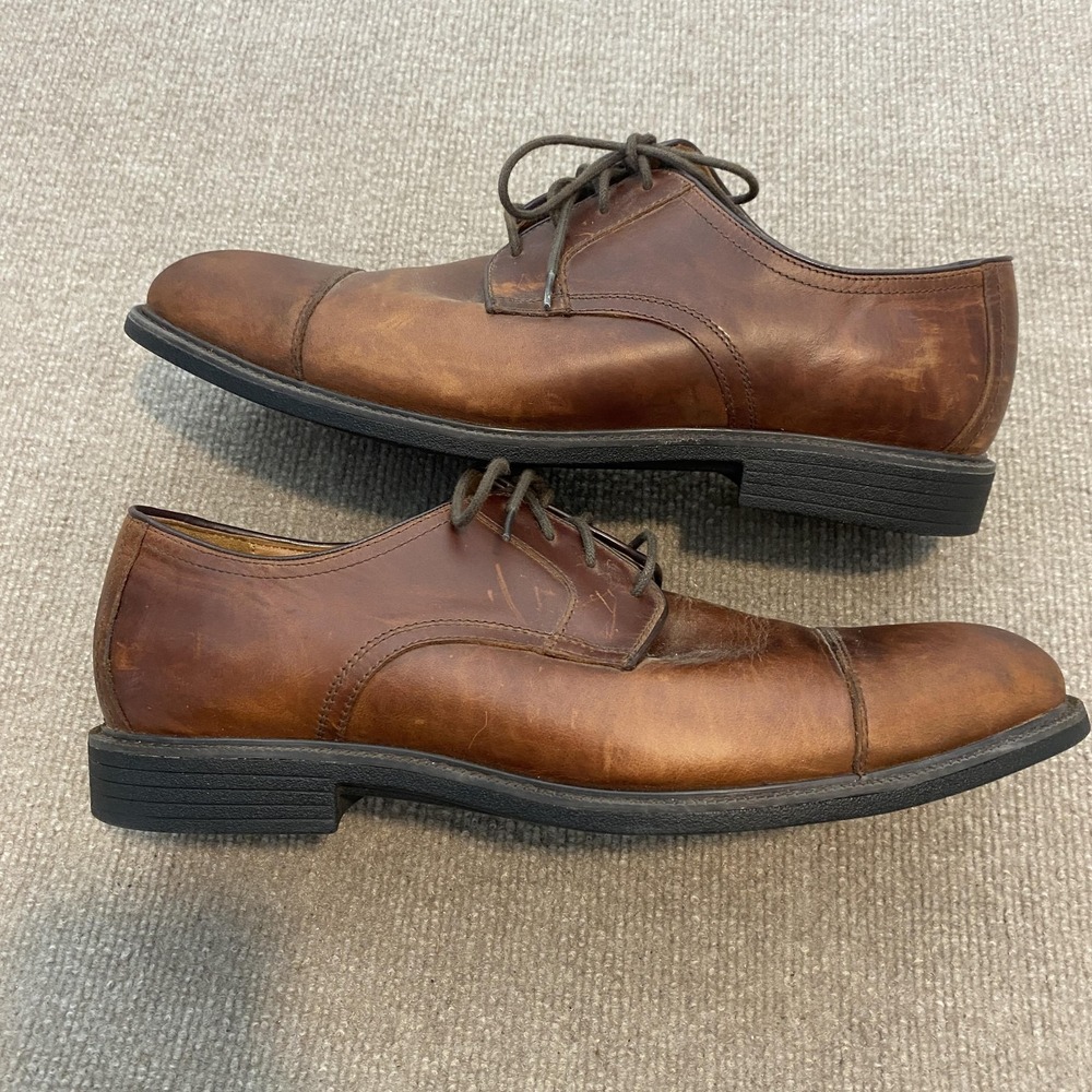 Johnston & Murphy Shoes Mens Size 12 M Brown Leather Derby Dress Oxfords XC4 - Picture 4 of 11